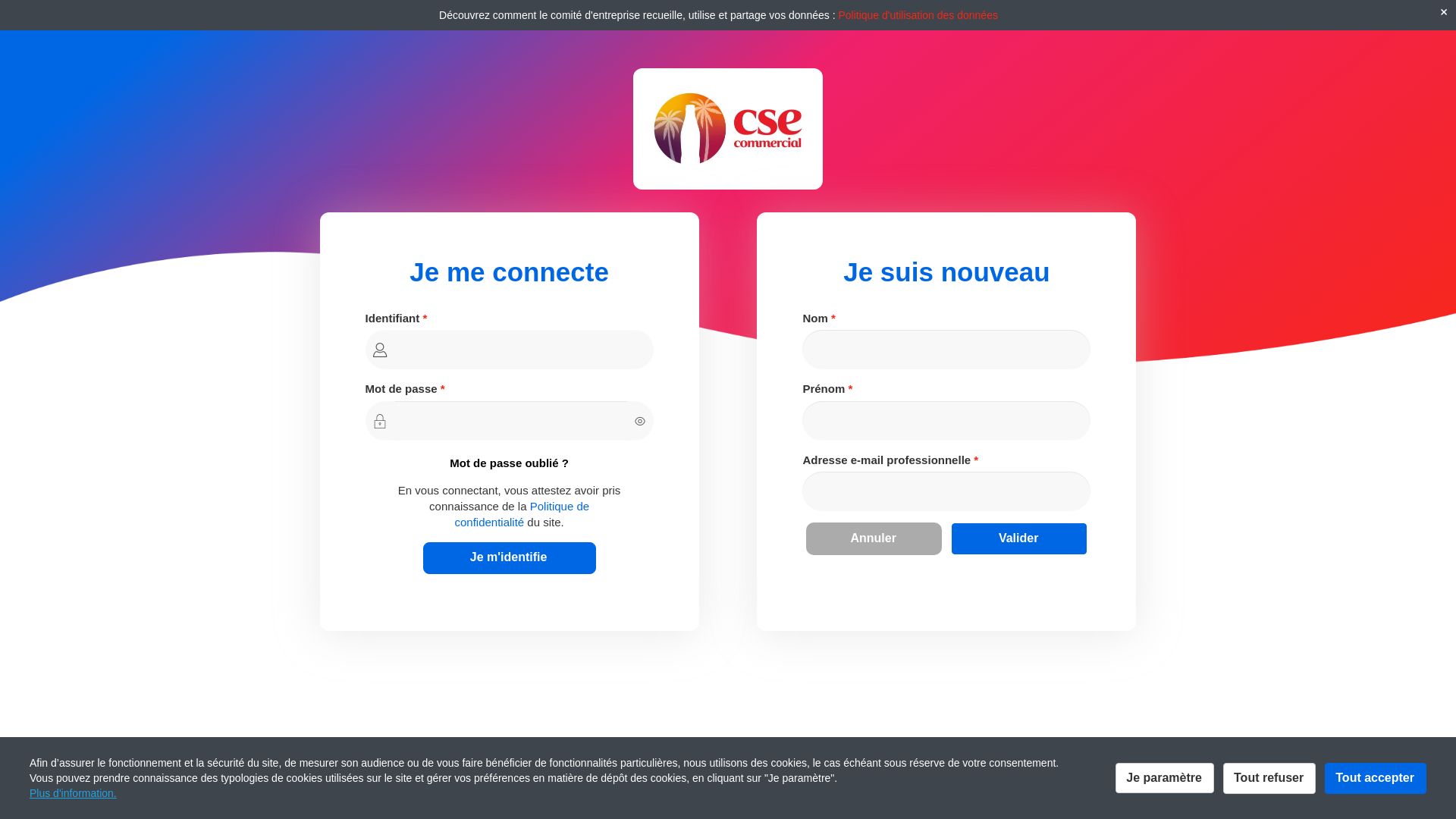 website screenshot of https://www.csecommercialccep.com/com/login