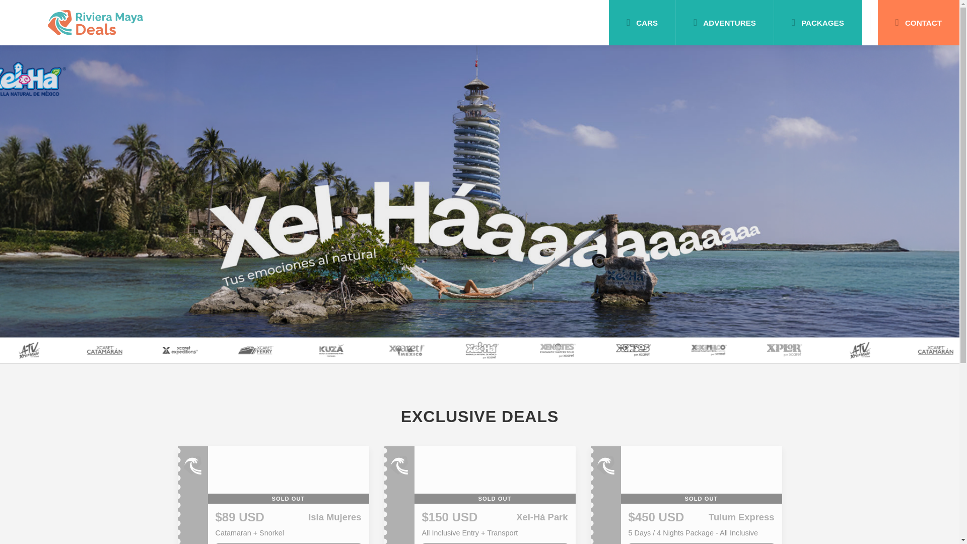 website screenshot of https://rivieramaya.deals/