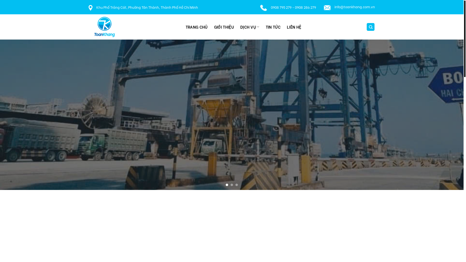 website screenshot of https://toankhanglogistics.com/