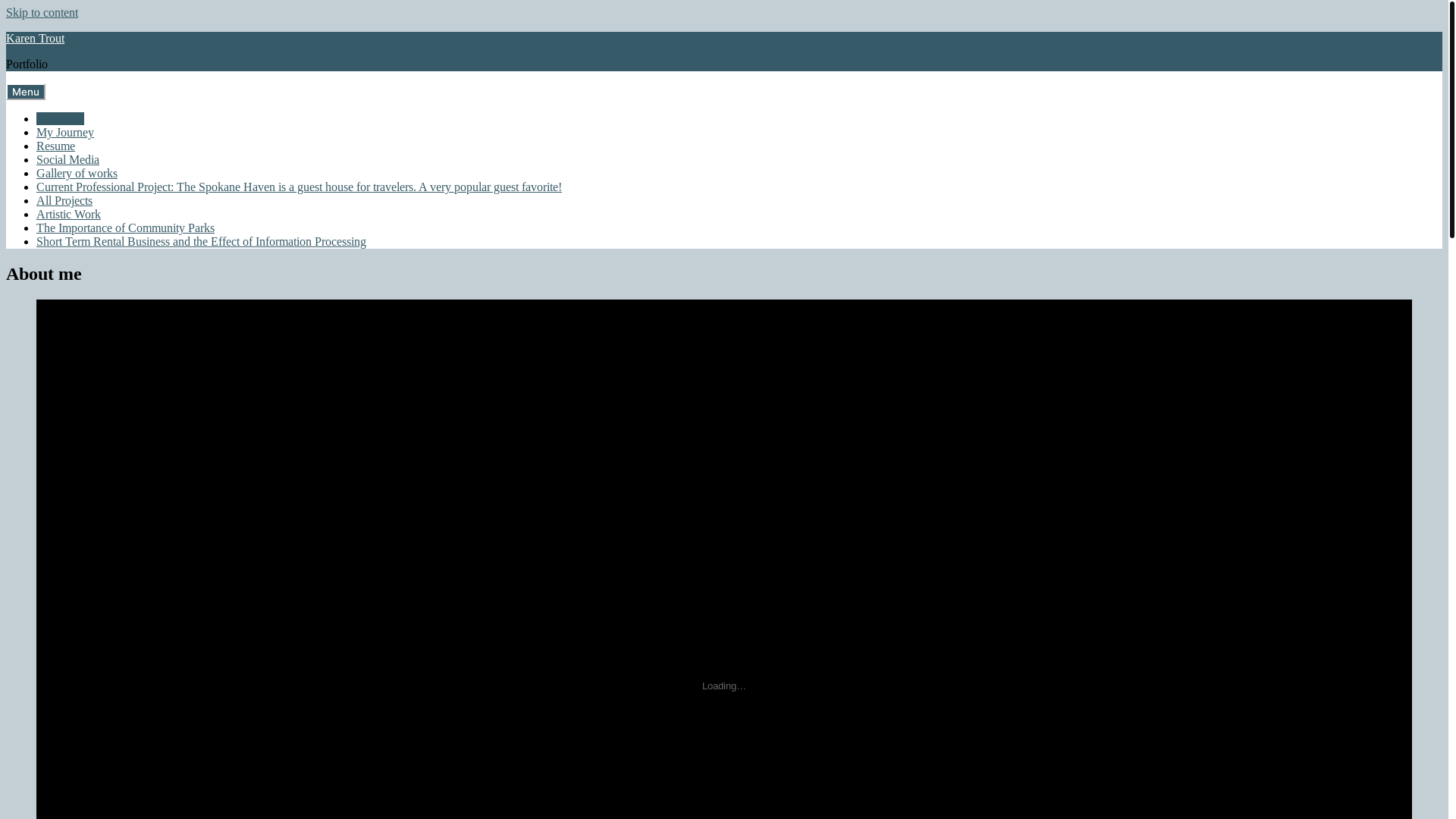 website screenshot of https://karentrout.art/
