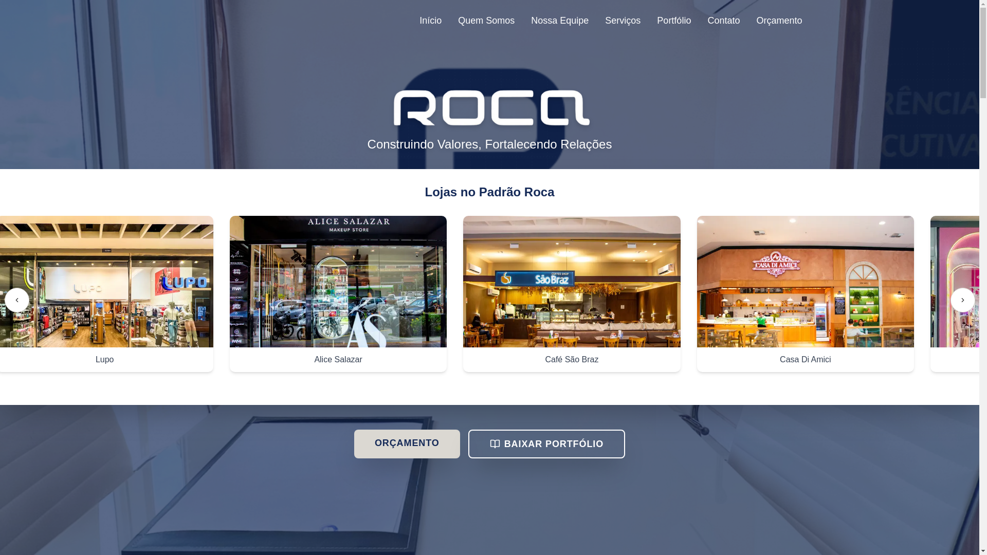 website screenshot of https://construtorarocaoficial.com.br/