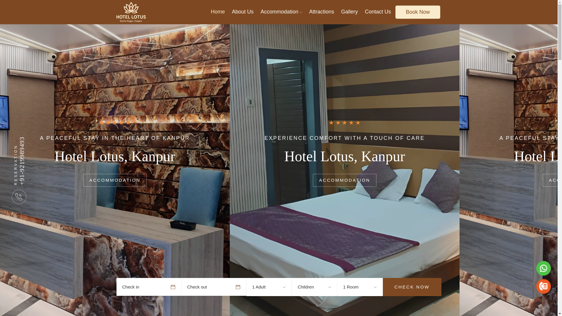 website screenshot of https://hotellotuspremium.com/