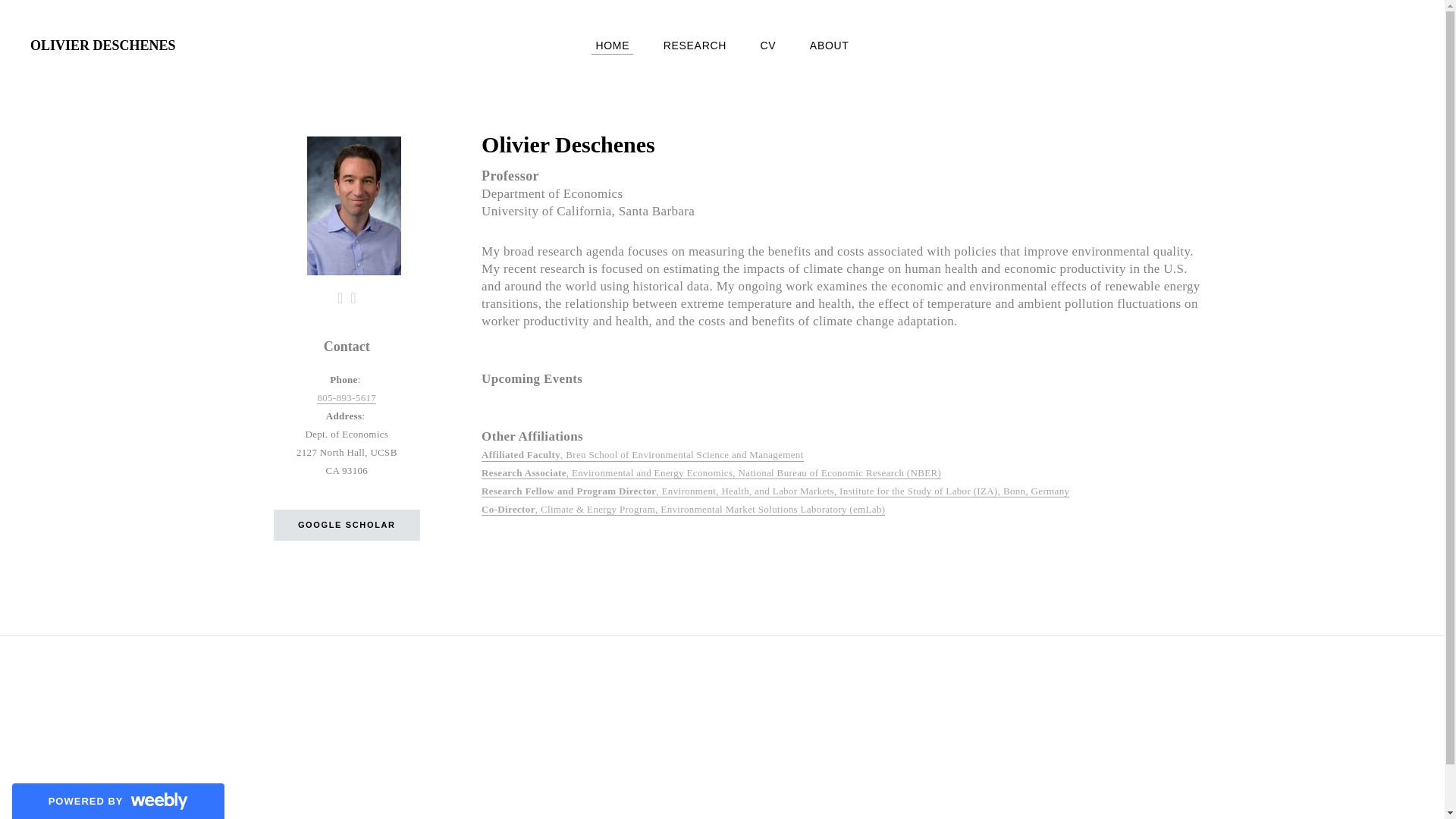 website screenshot of https://olivierdeschenes.weebly.com/