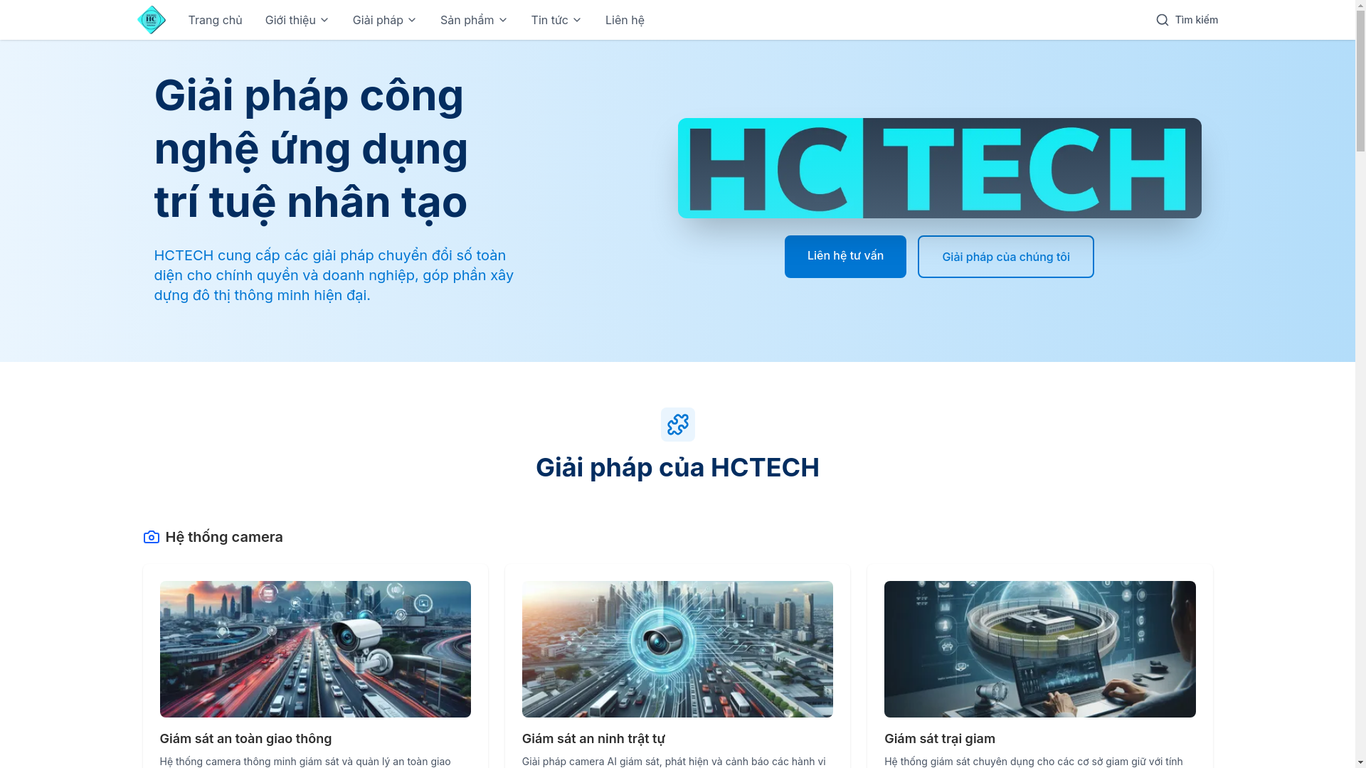 website screenshot of https://hctech-astro-site.pages.dev/