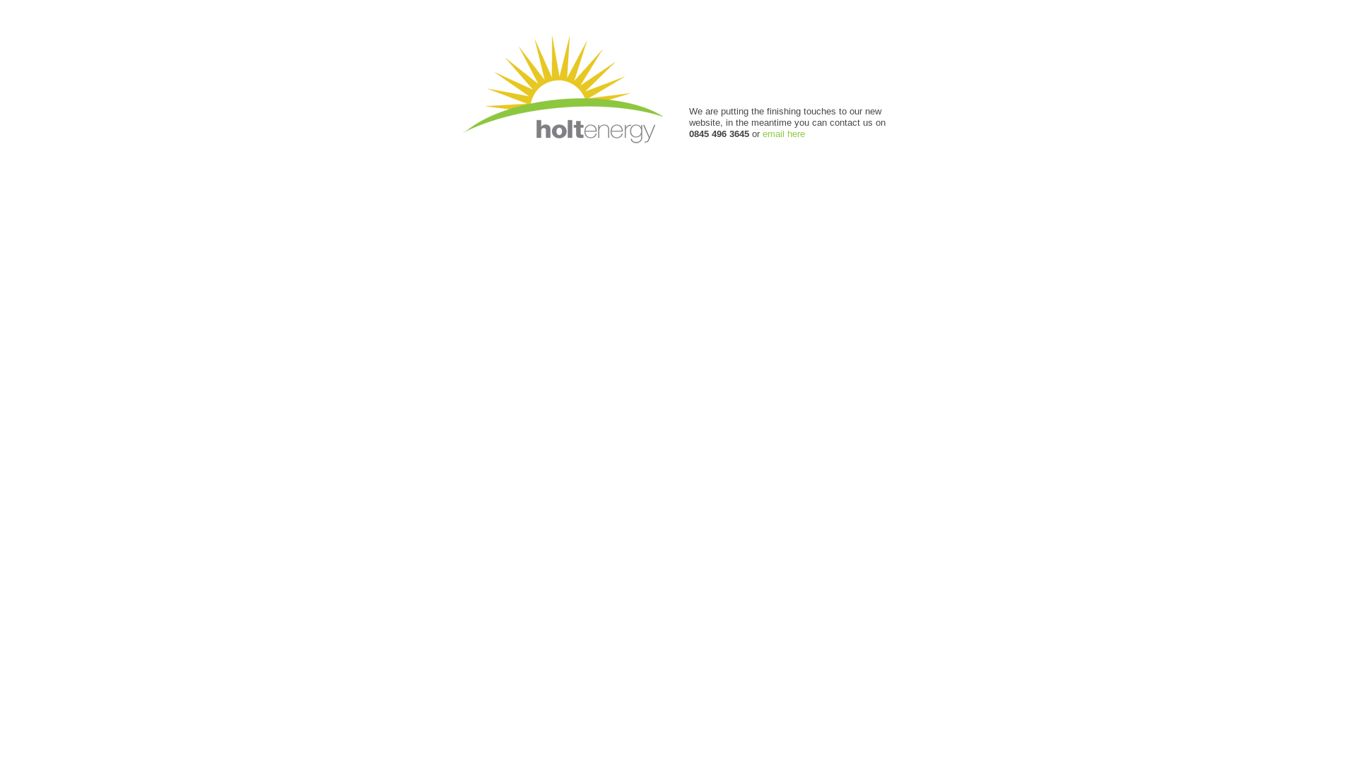 website screenshot of https://holtenergy.co.uk