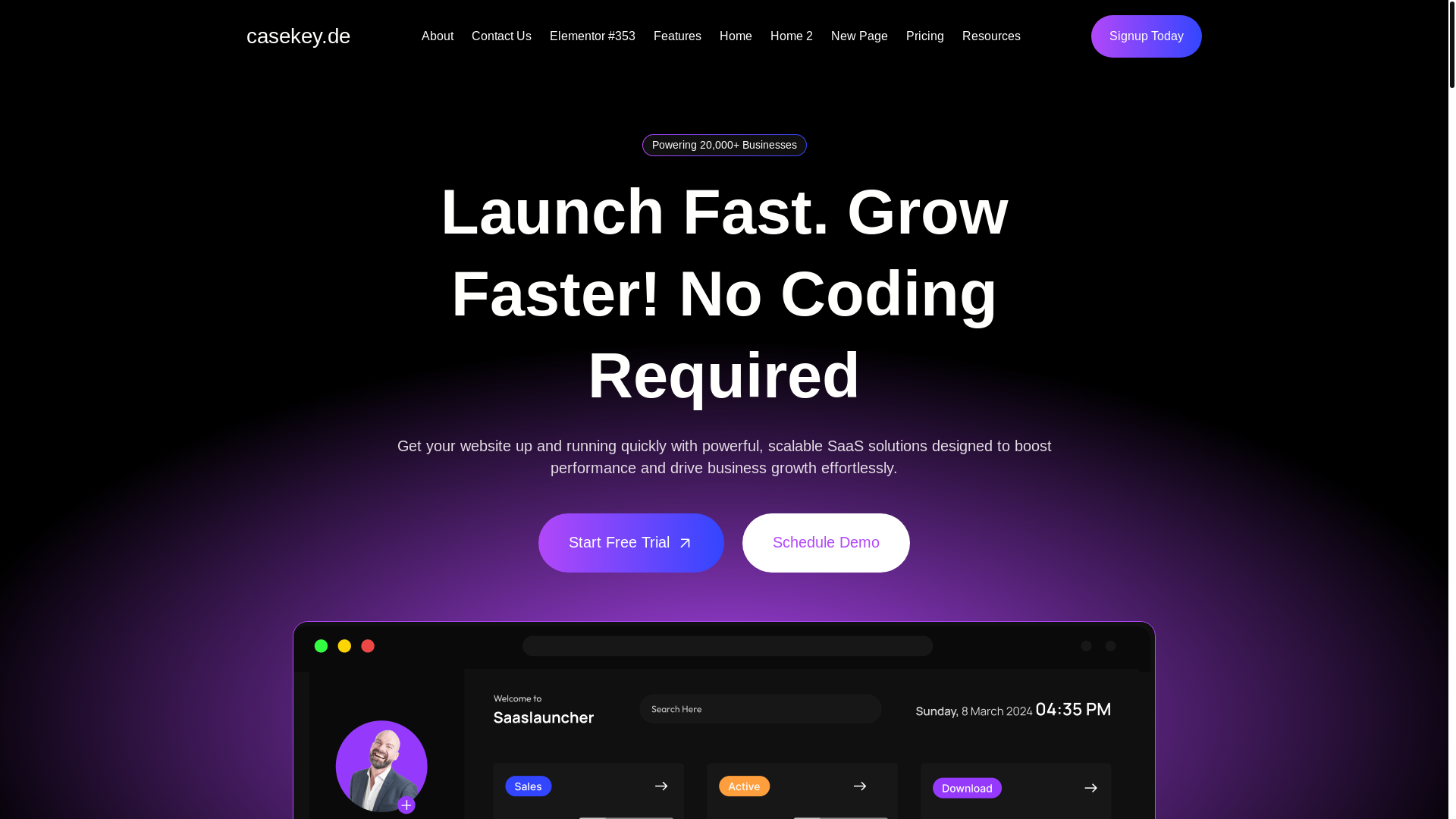 website screenshot of https://casekey.de/