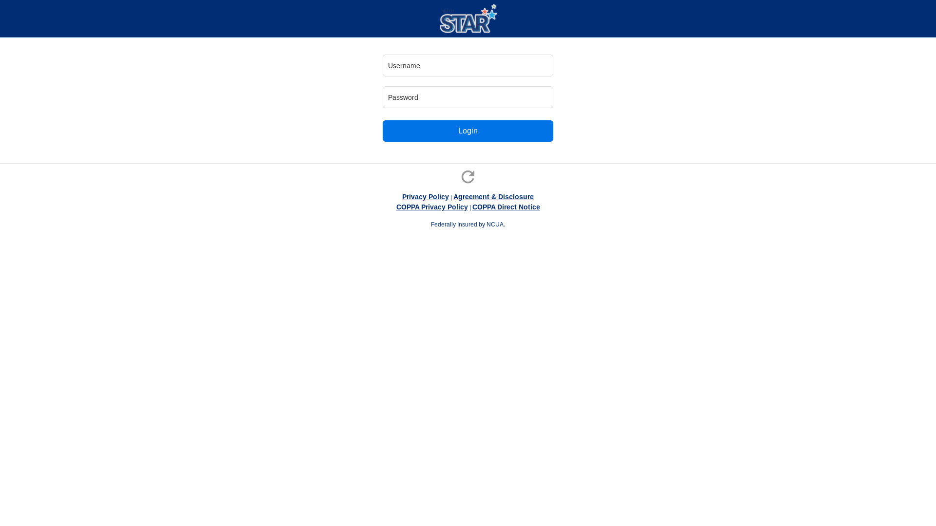 website screenshot of https://rbfcu-star.azurewebsites.net/(S(3d0oovwplcksclatxmvmgva1))/Main/Login