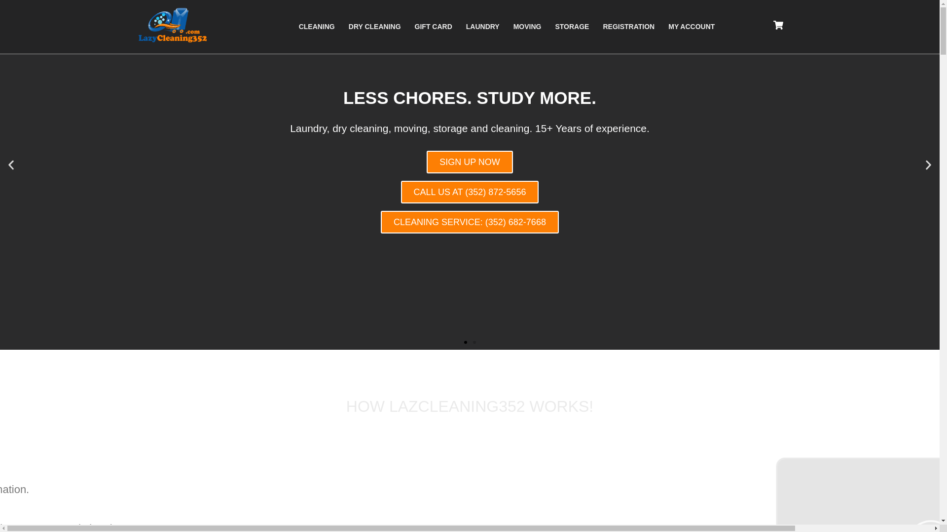 website screenshot of https://lazycleaning352.com/