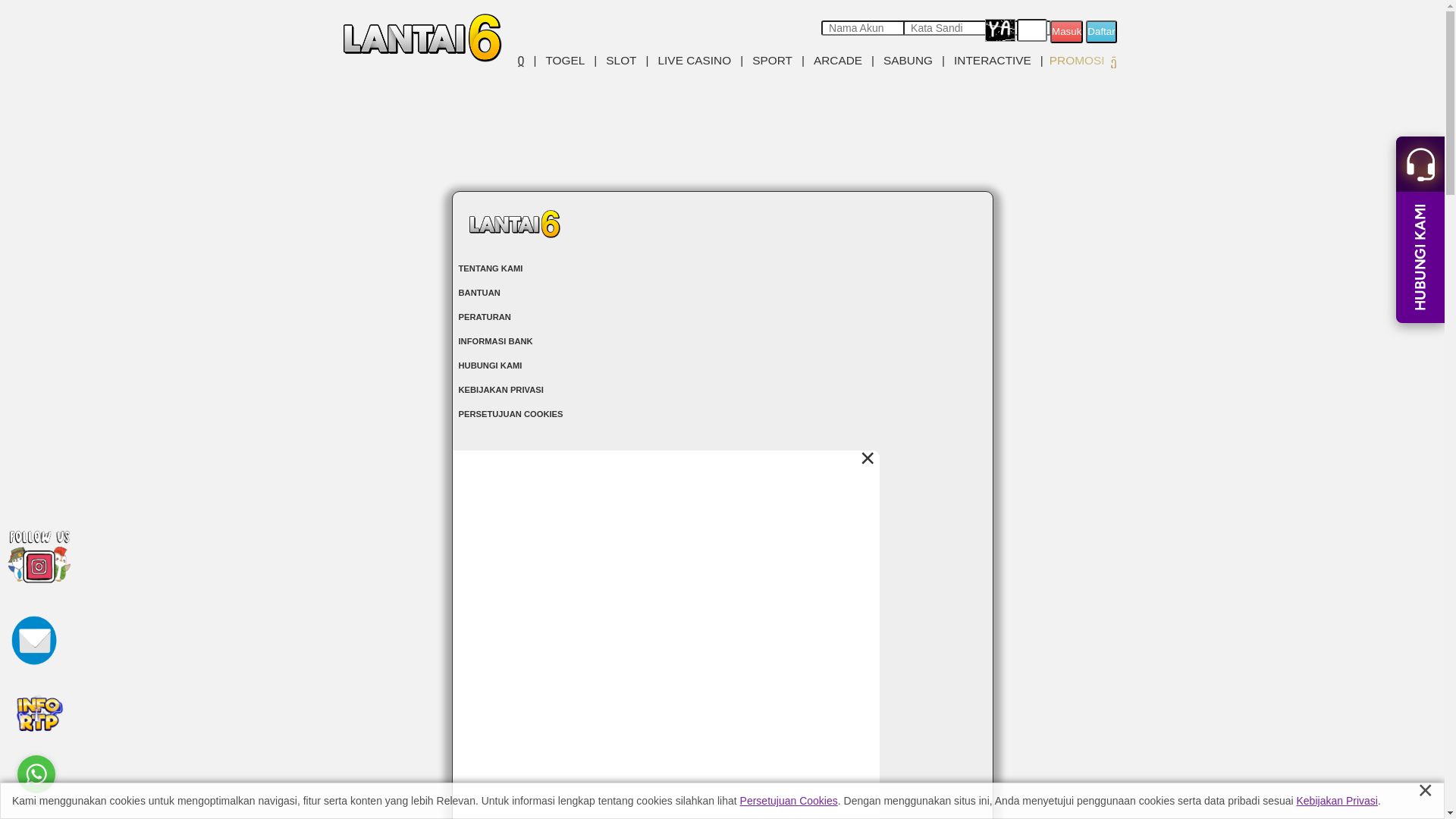 website screenshot of https://lantai6.fit/