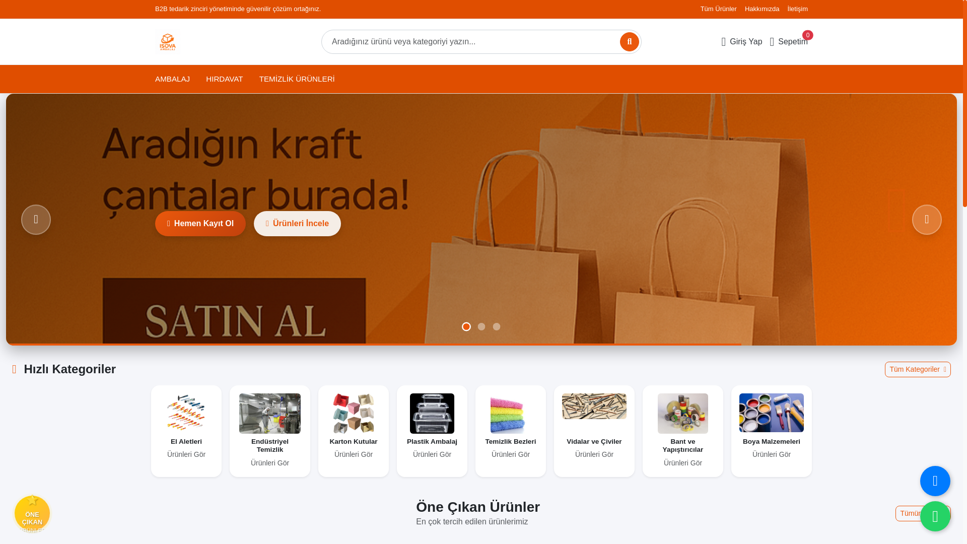 website screenshot of https://isovaambalaj.com.tr/