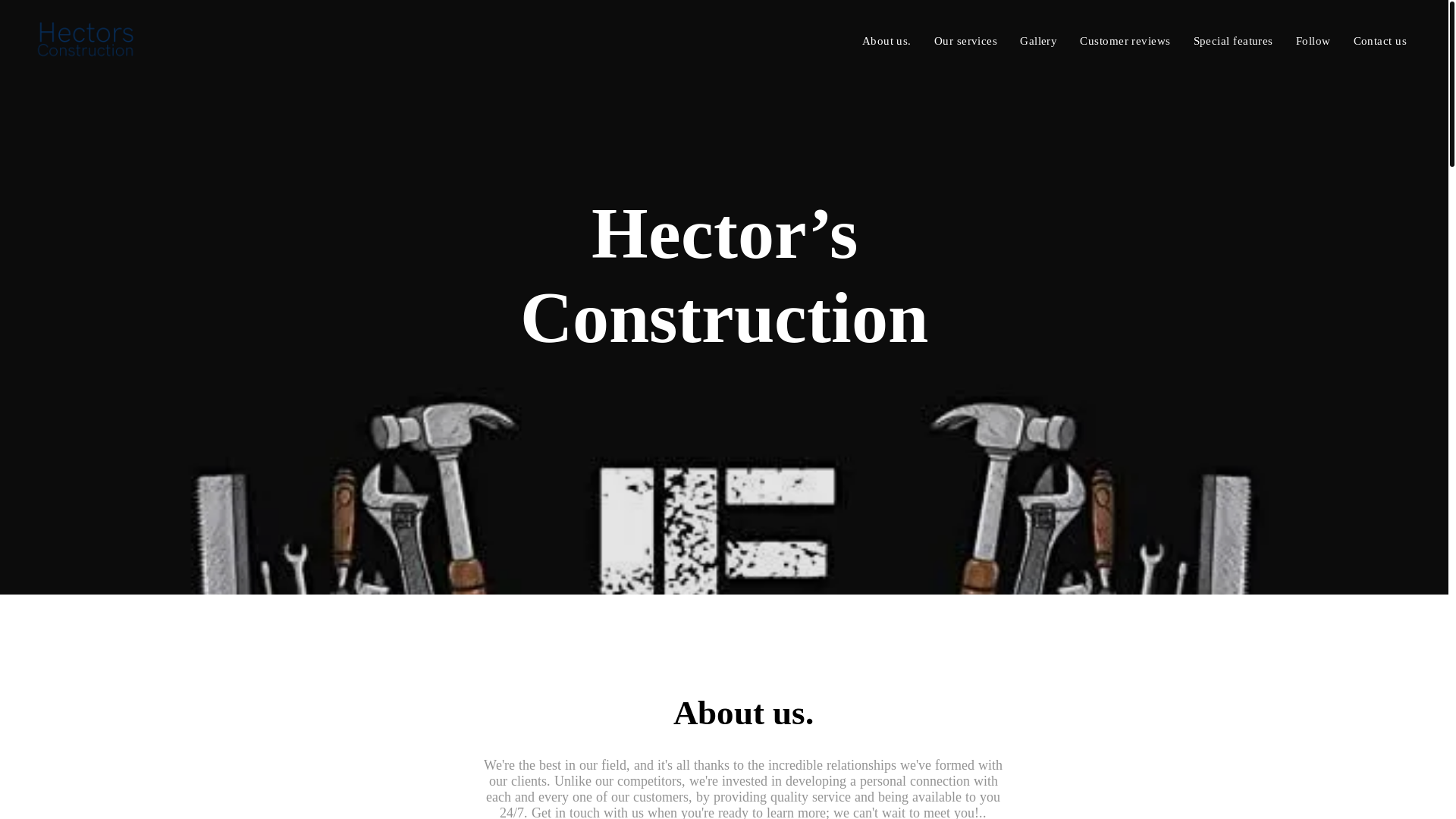website screenshot of https://hectors-construction.com/