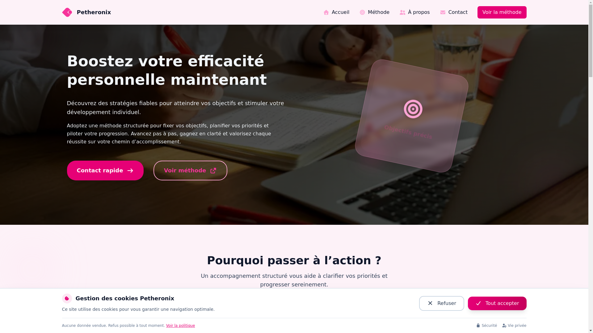website screenshot of https://petheronix.com/