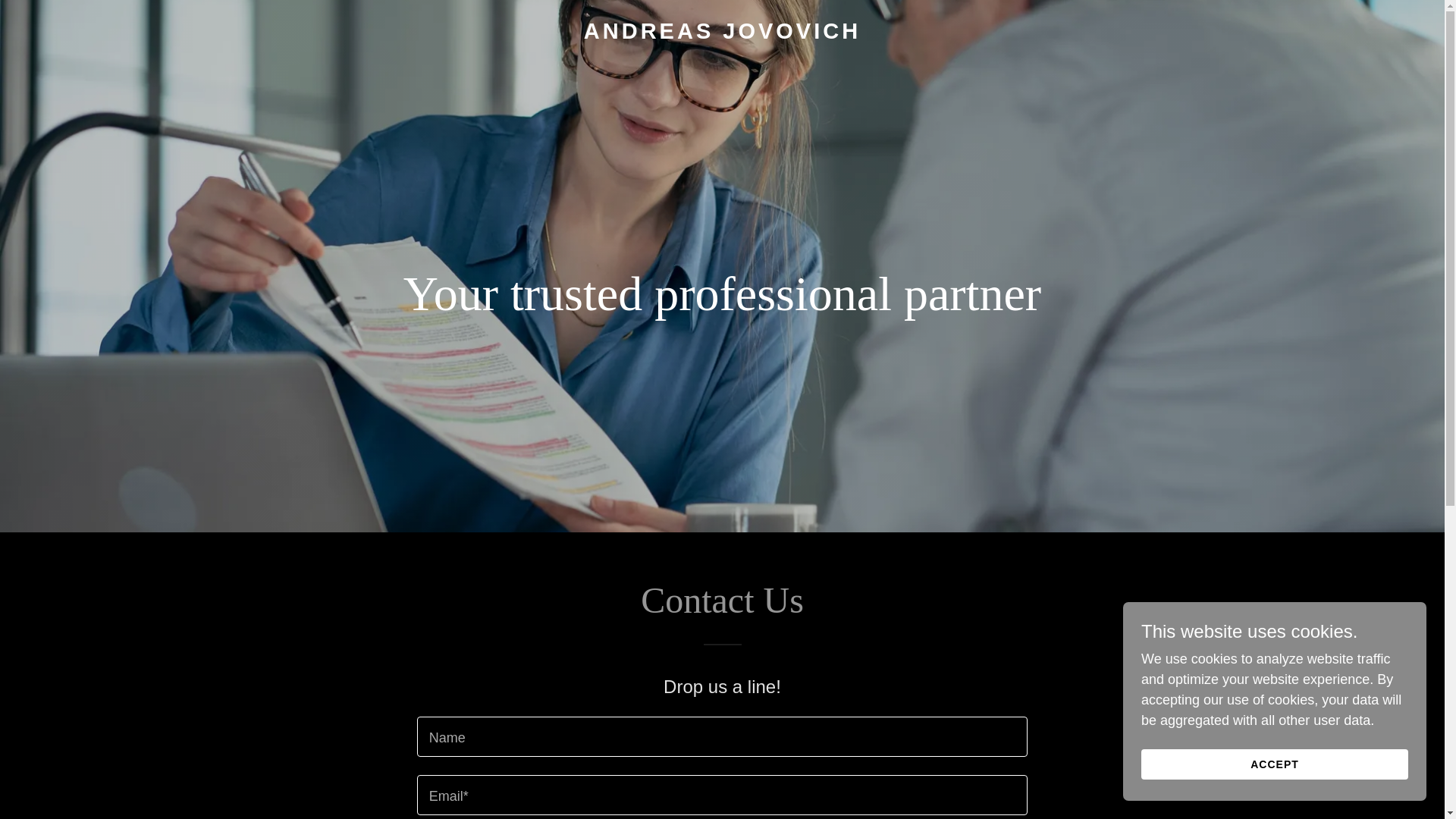 website screenshot of https://andreasjovovich.com/