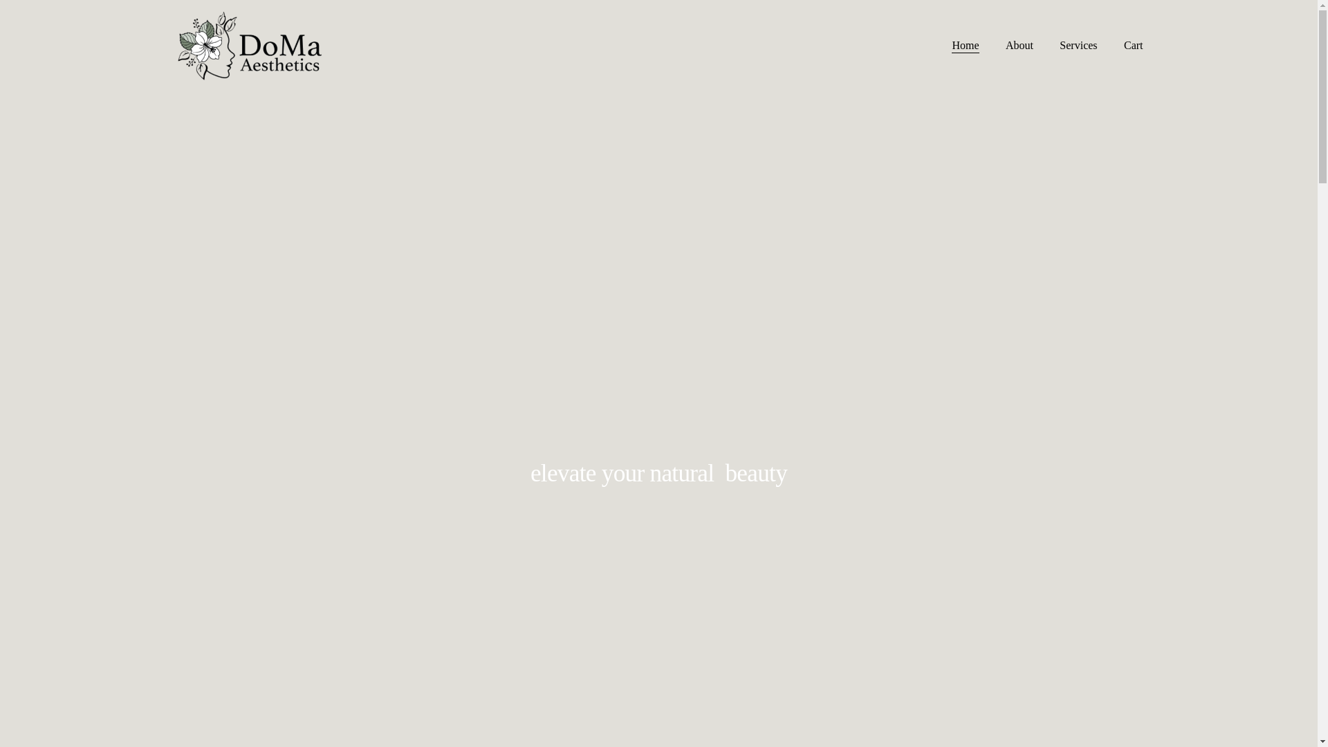 website screenshot of https://domaaesthetics.uk/