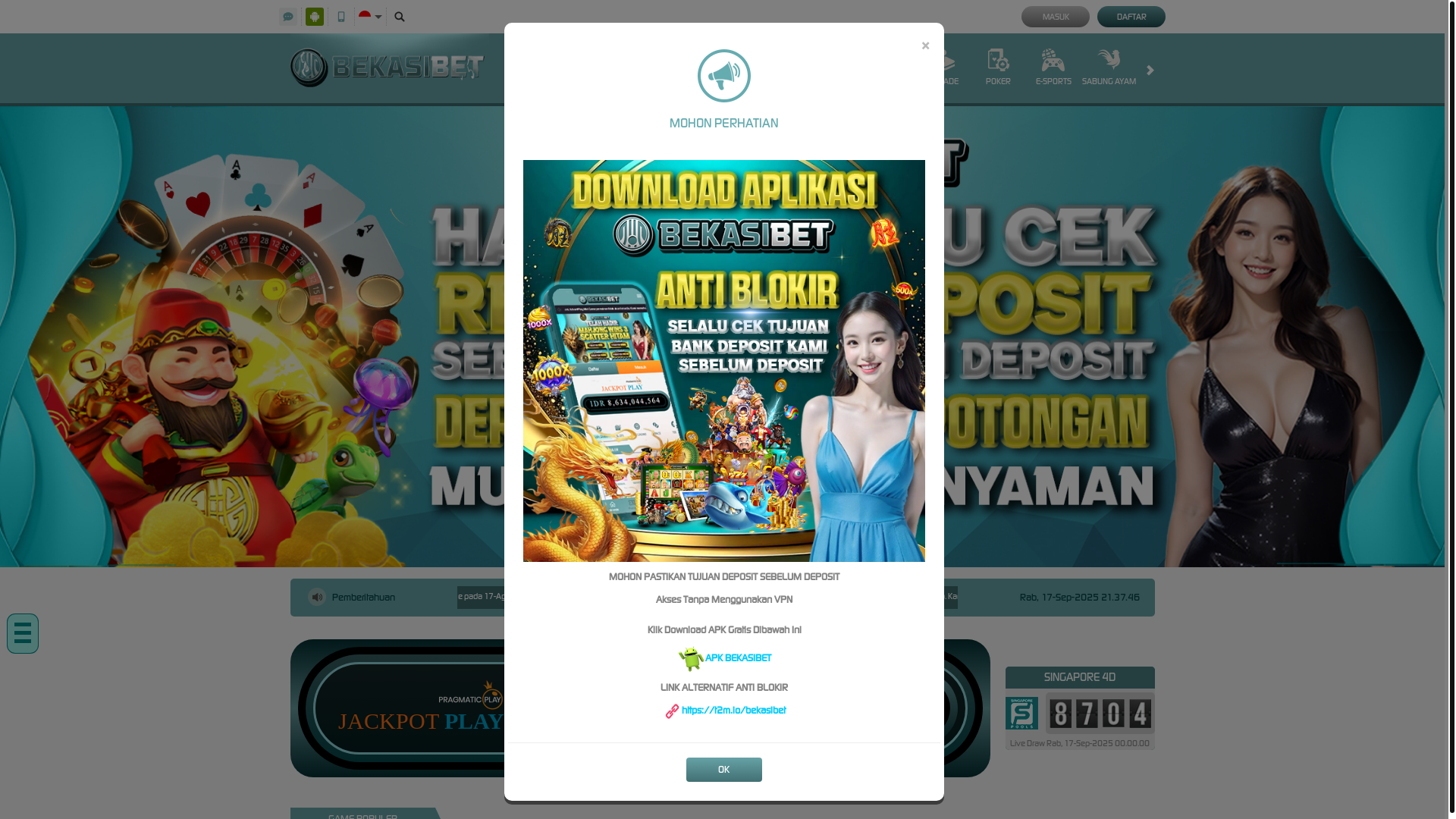 website screenshot of https://bekasibetz.art/