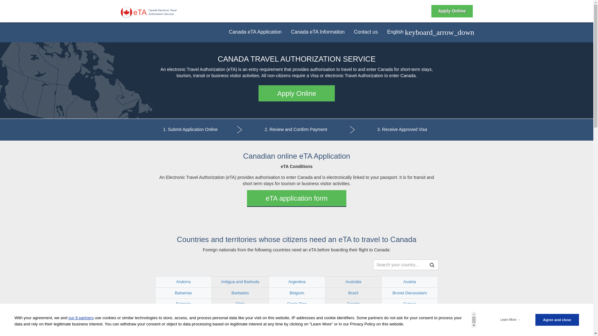 website screenshot of https://canada-eta.visasyst.com/