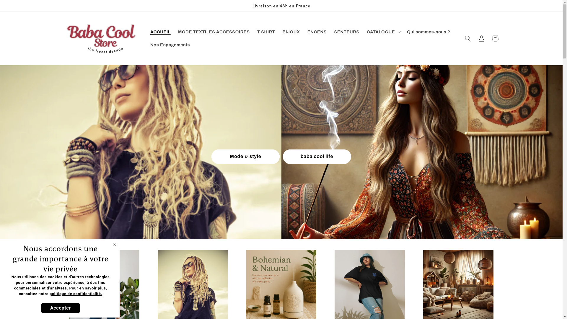 website screenshot of https://baba-cool.store/