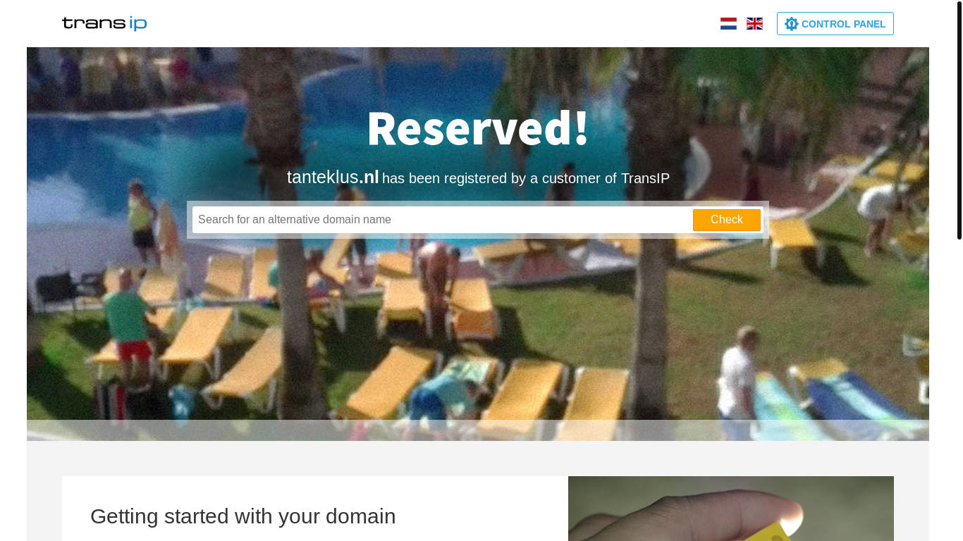 website screenshot of https://tanteklus.nl/