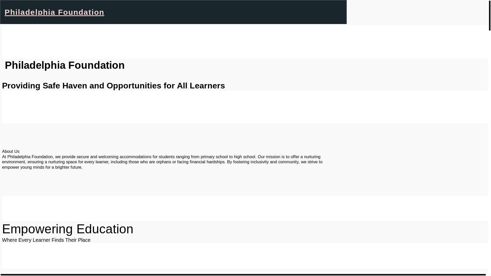 website screenshot of https://philadelphia-foundation.org/