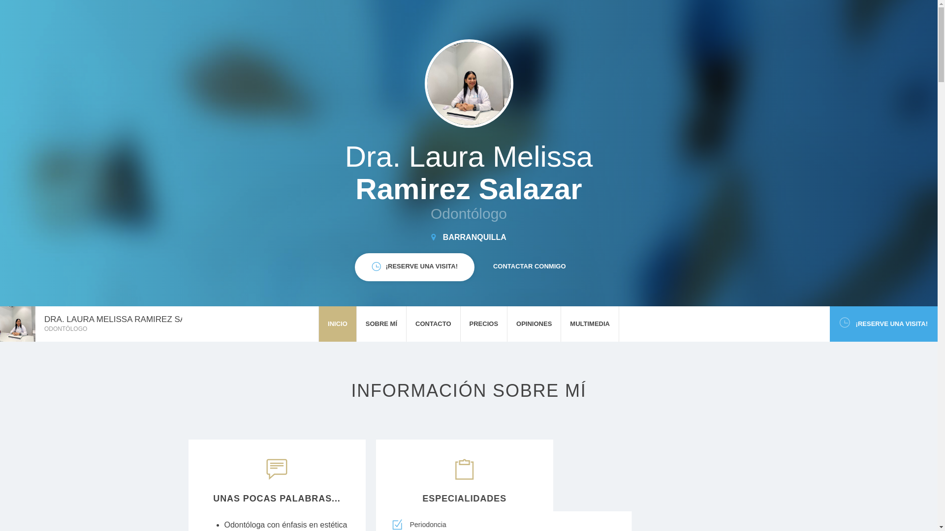website screenshot of https://dralauramirezsalazar.com/