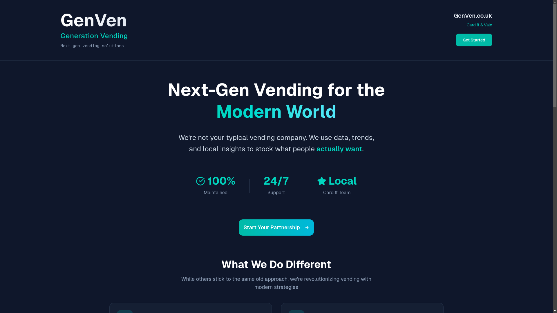 website screenshot of https://genven.co.uk/