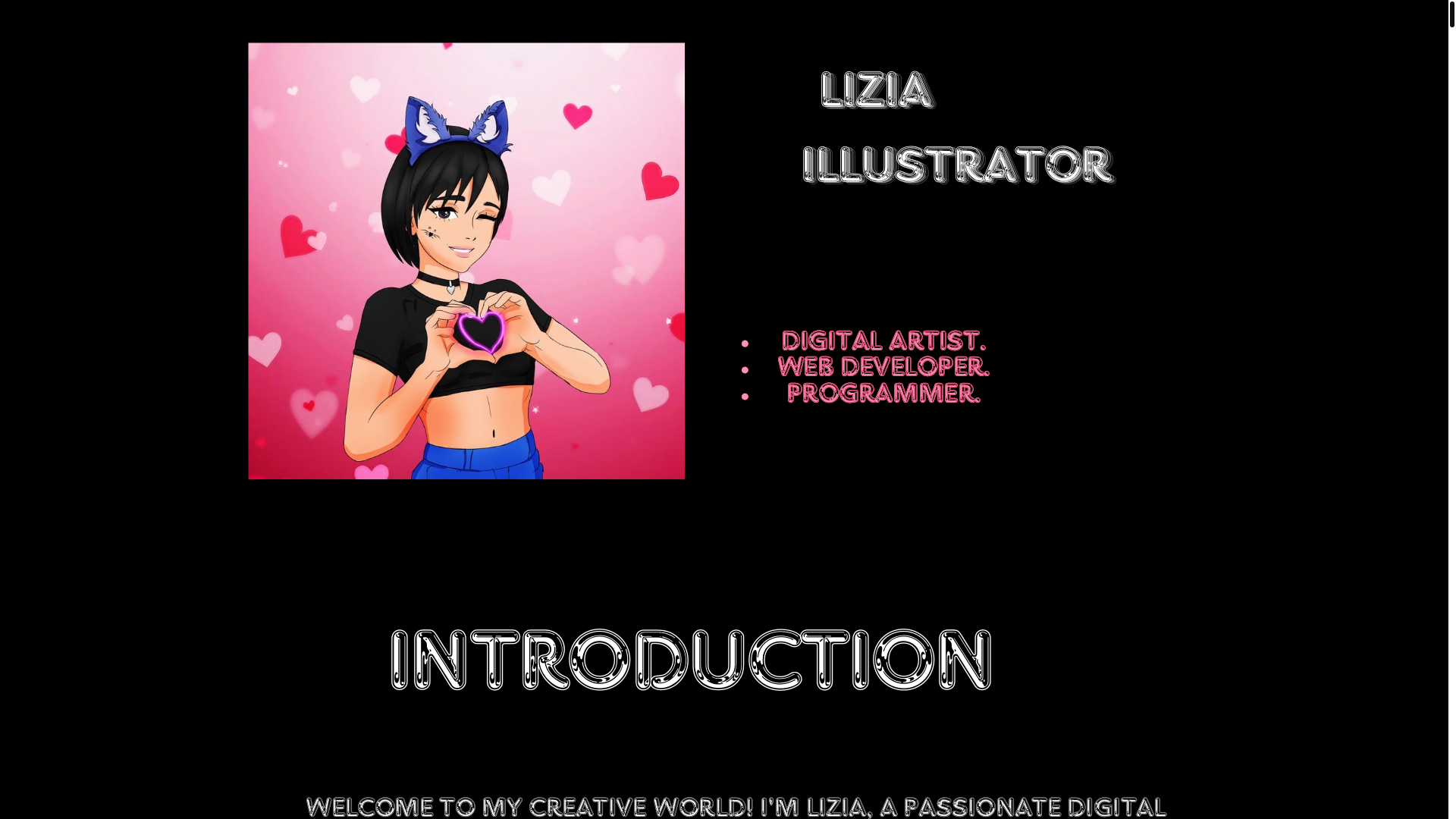 website screenshot of https://liziaillustrator.my.canva.site/172