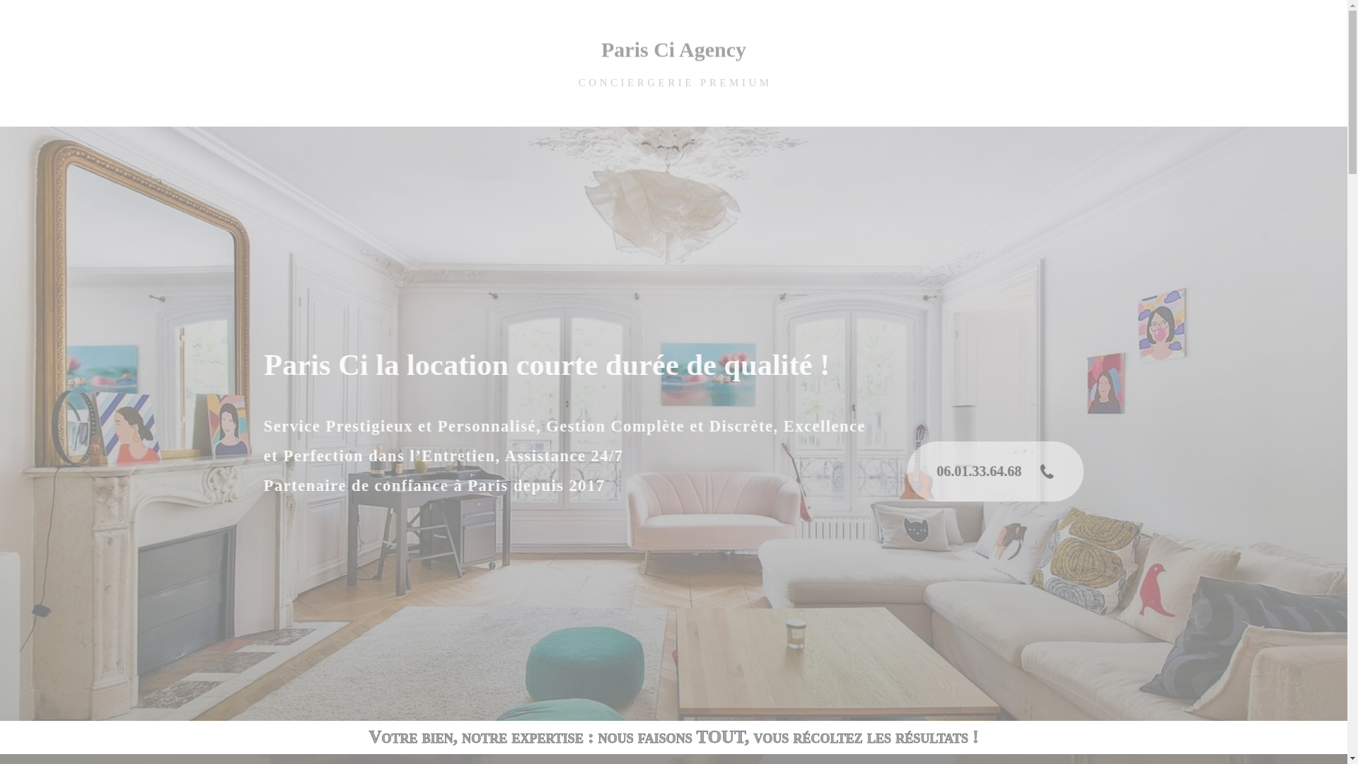 website screenshot of https://conciergerieparisci.fr/