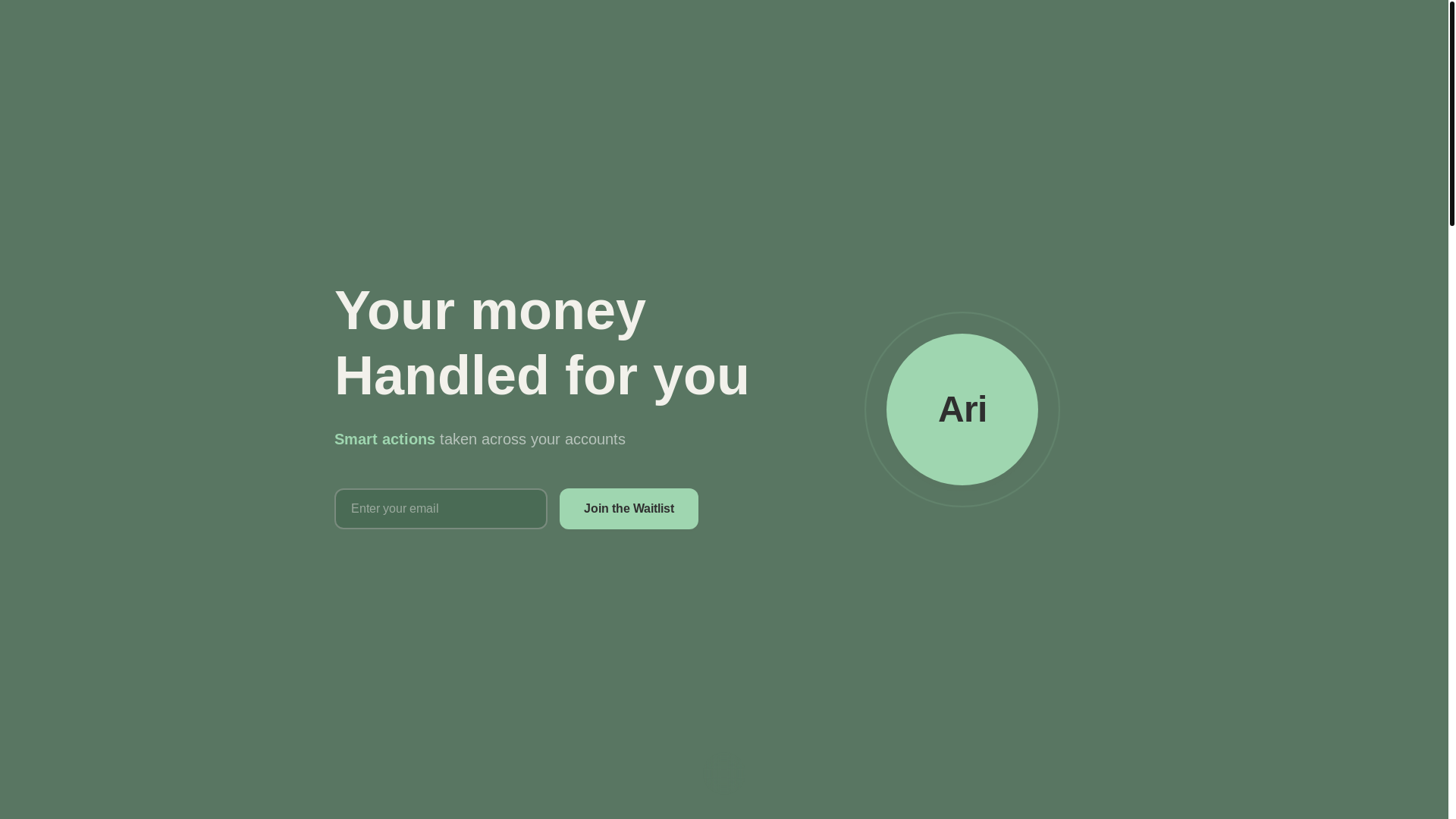 website screenshot of https://arifinance.ai/