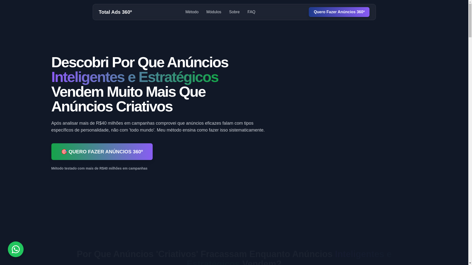 website screenshot of https://pagina-vendas-total-ads-360-v1.pages.dev/