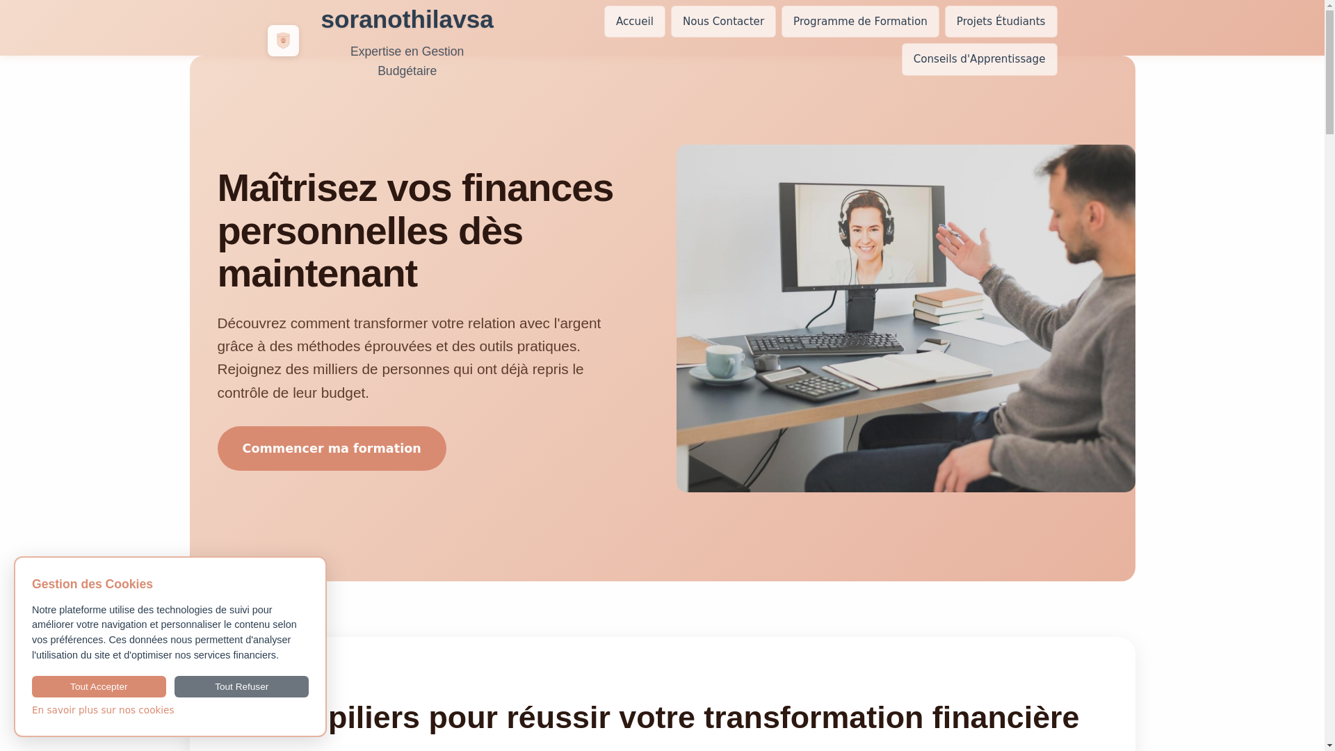 website screenshot of https://soranothilavsa.com/