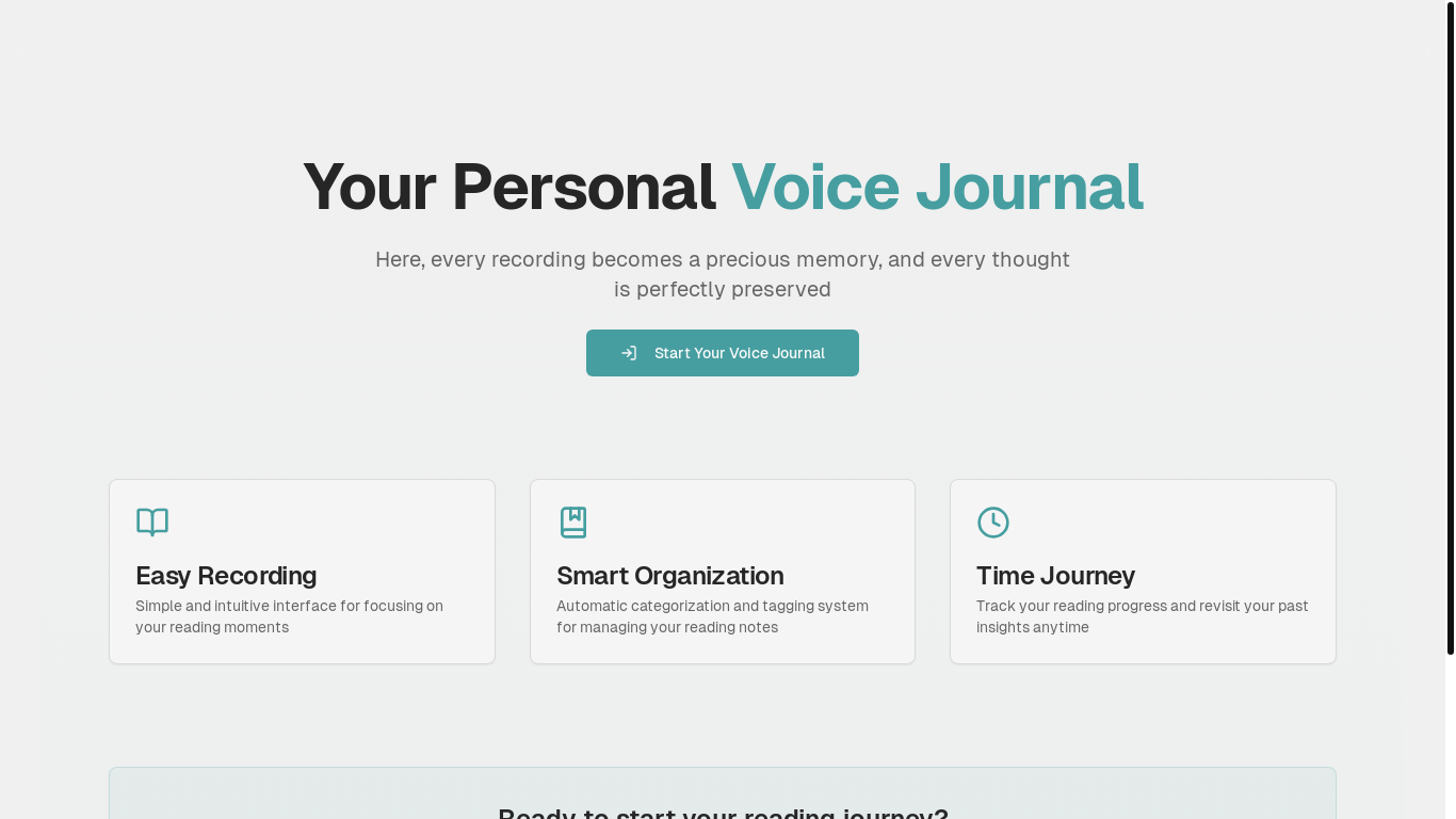 website screenshot of https://voice-journal.pages.dev/