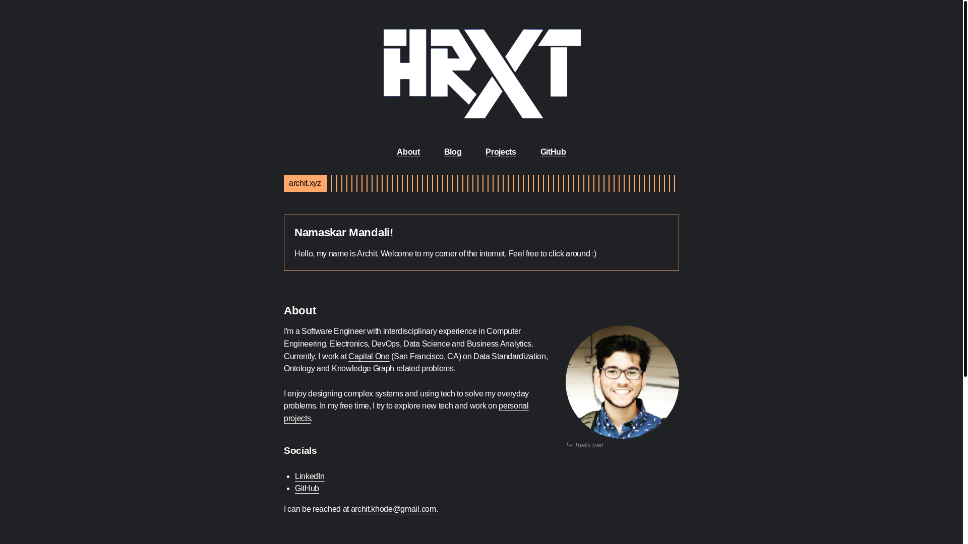 website screenshot of https://archit-xyz.pages.dev/