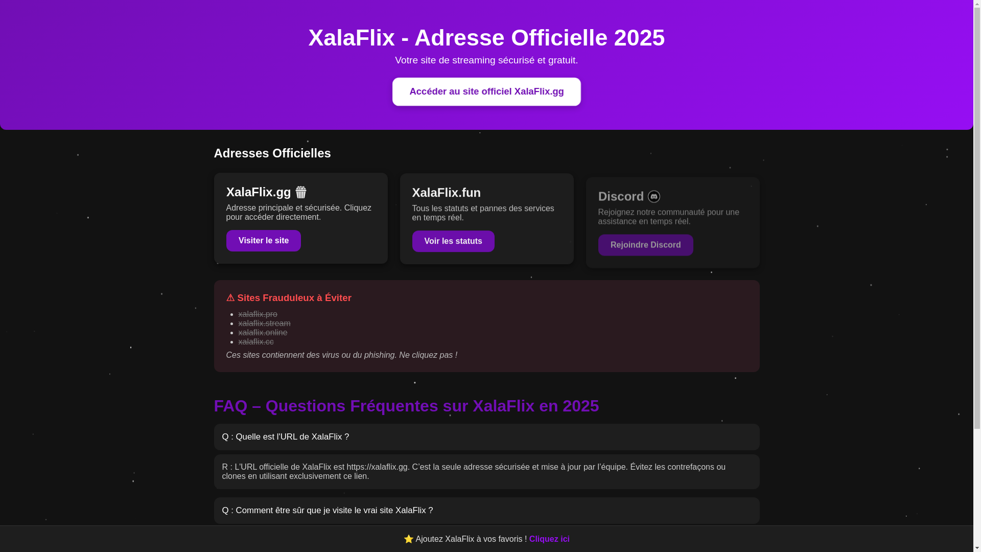 website screenshot of https://xalaflix.art/