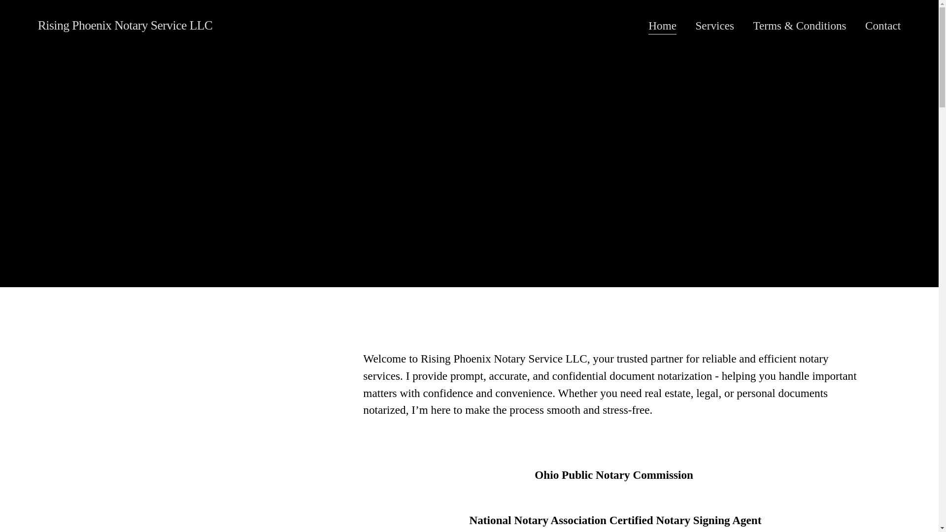 website screenshot of https://risingphoenixnotaryservicellc.com/