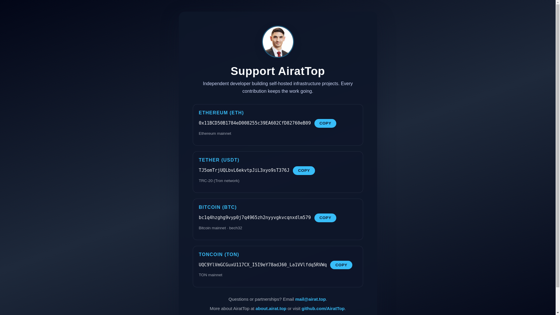 website screenshot of https://donate-airat.pages.dev/