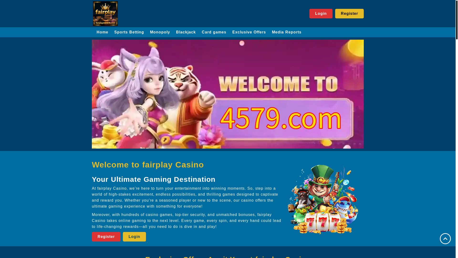 website screenshot of https://fairplayrewards.com/