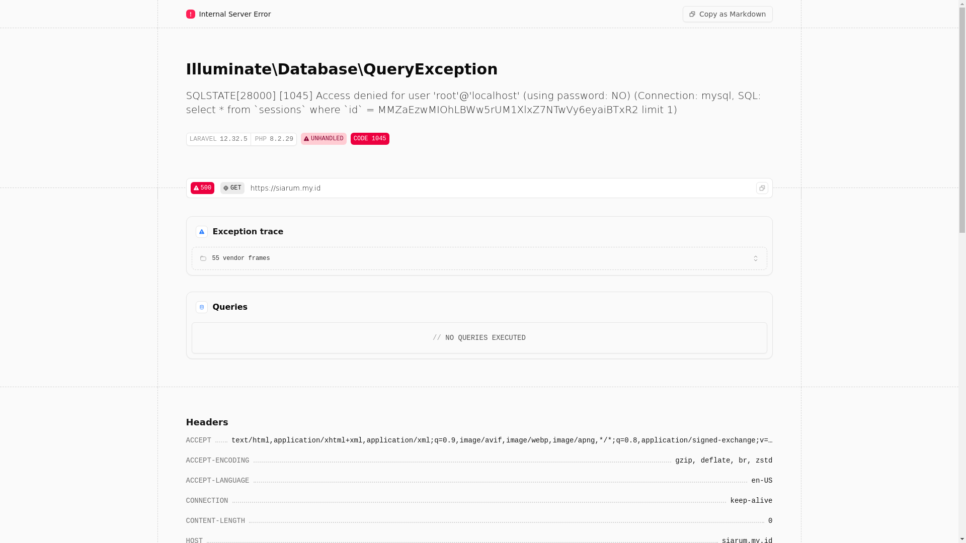 website screenshot of https://siarum.my.id/