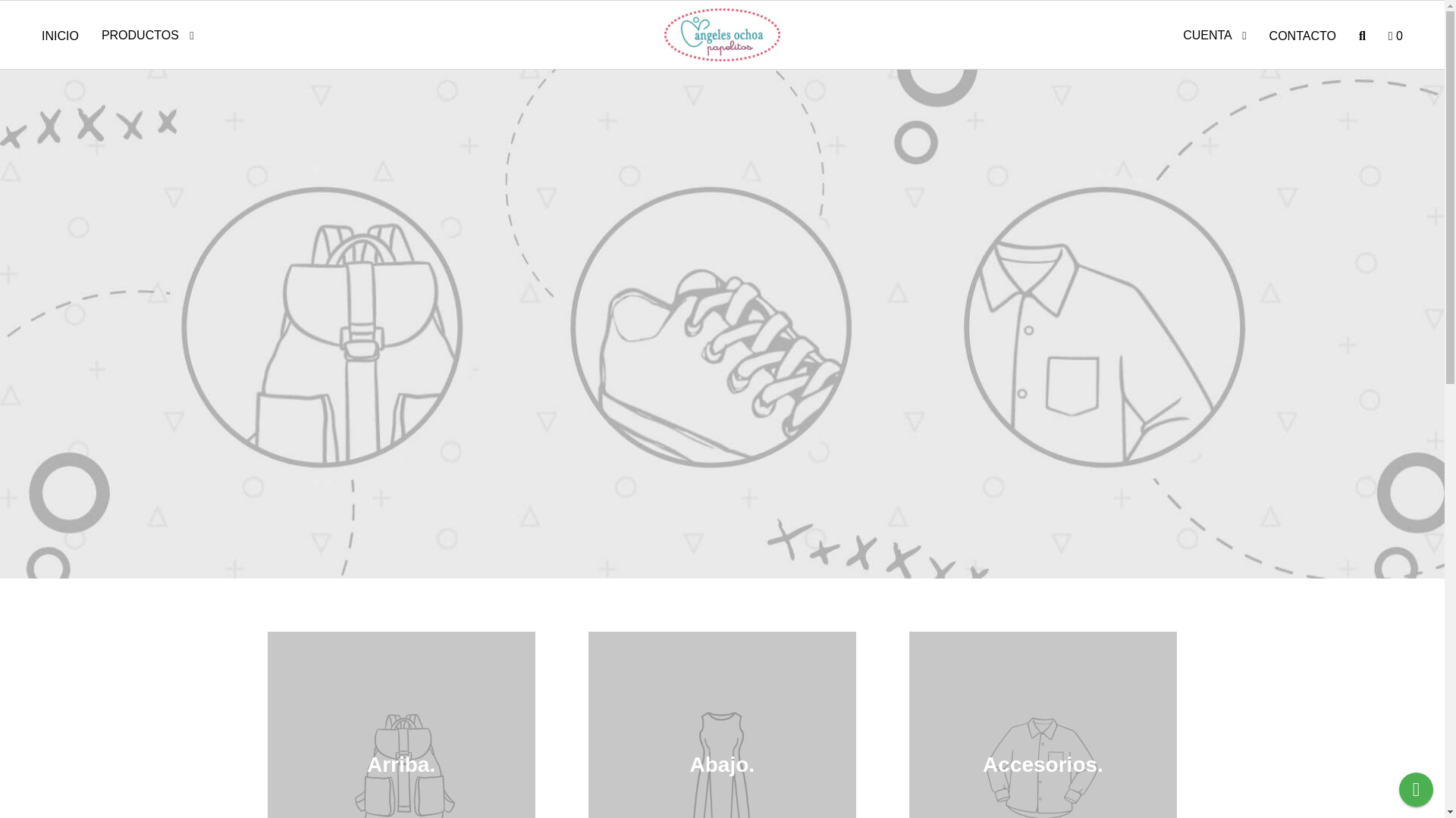 website screenshot of https://angelesochoapapelitos.com.ar/