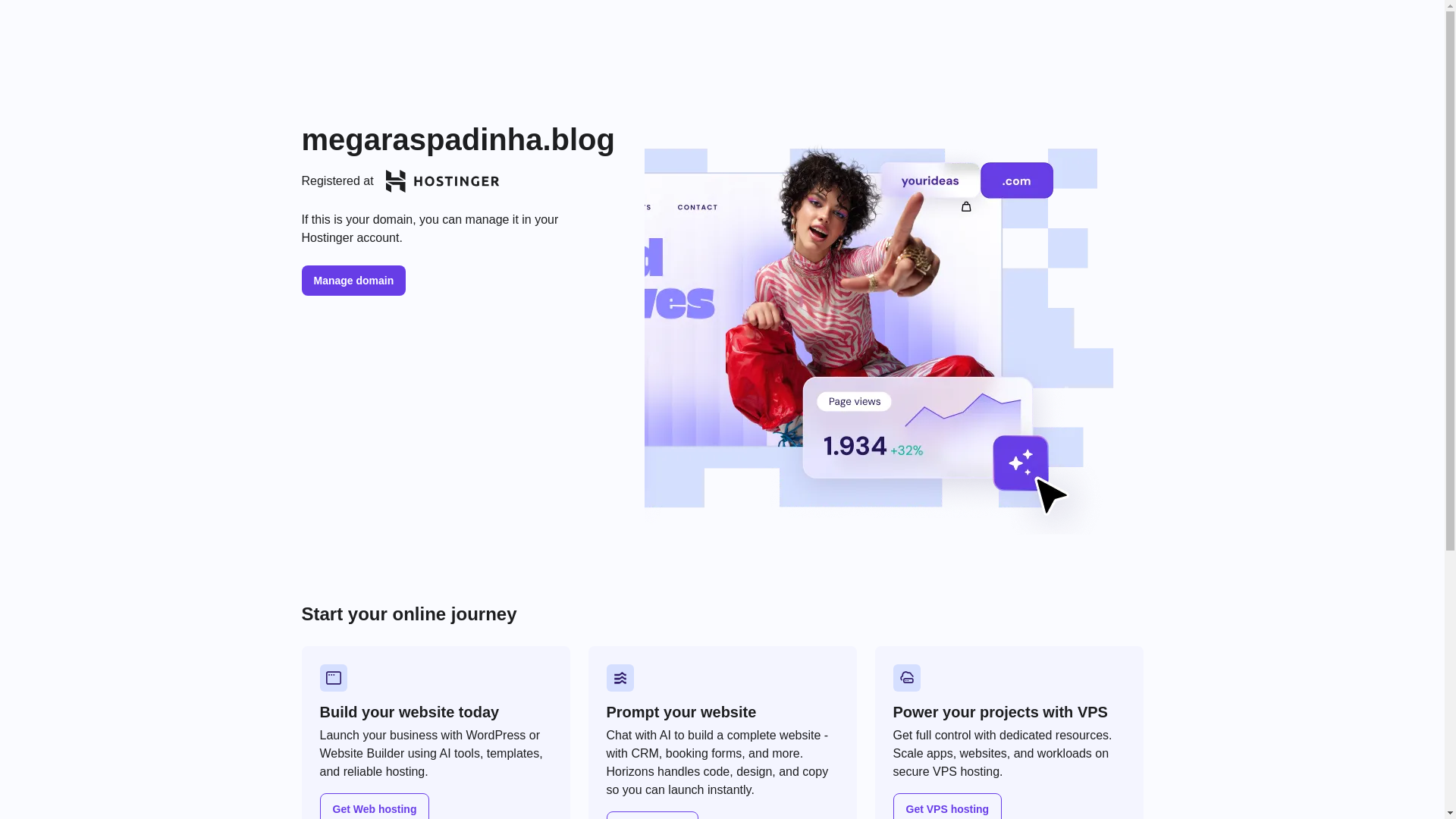 website screenshot of https://megaraspadinha.blog/