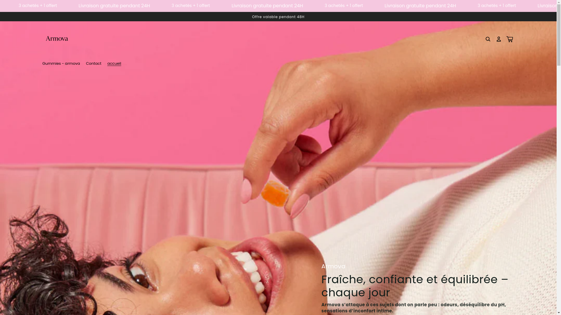 website screenshot of https://armova.fr/