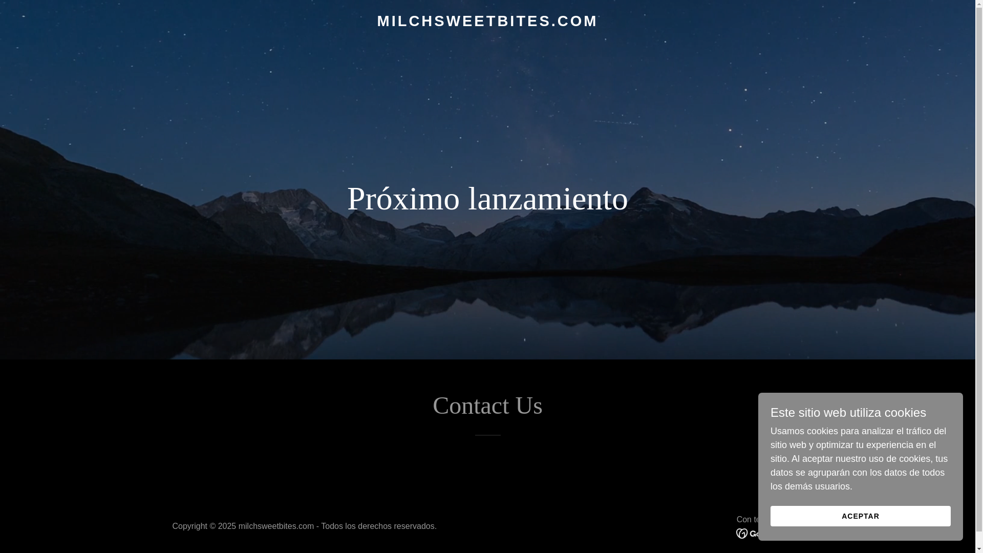 website screenshot of https://milchsweetbites.com/