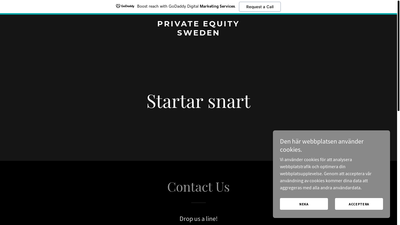 website screenshot of https://privateequitysweden.com/