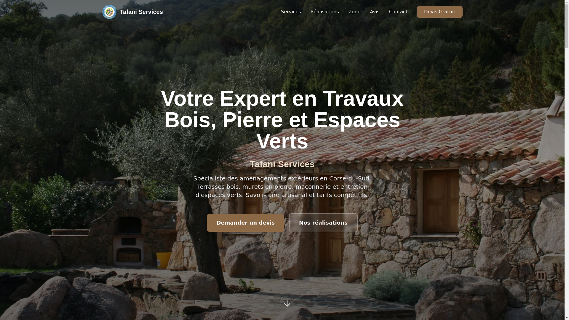 website screenshot of https://artisan-porto-vecchio.com/