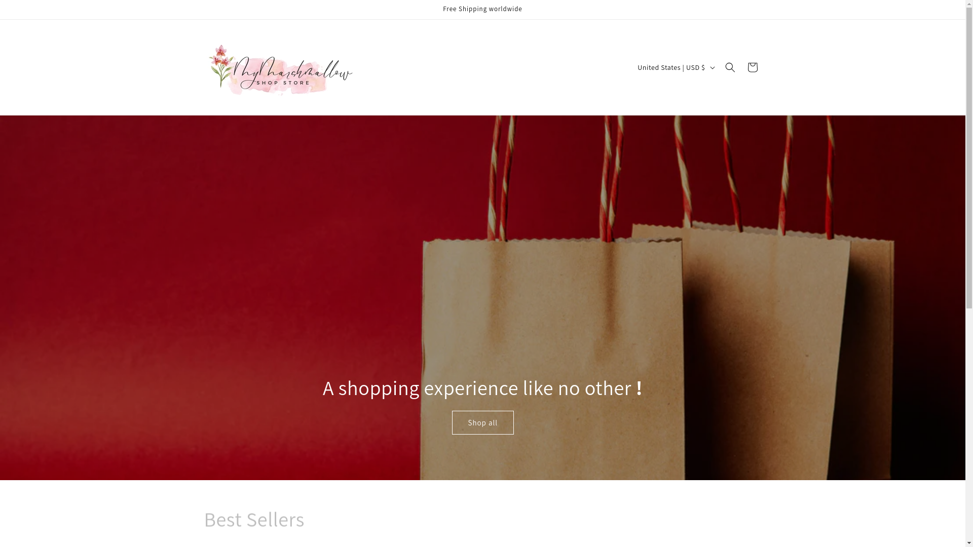 website screenshot of https://mymarshmaillowstore.com/