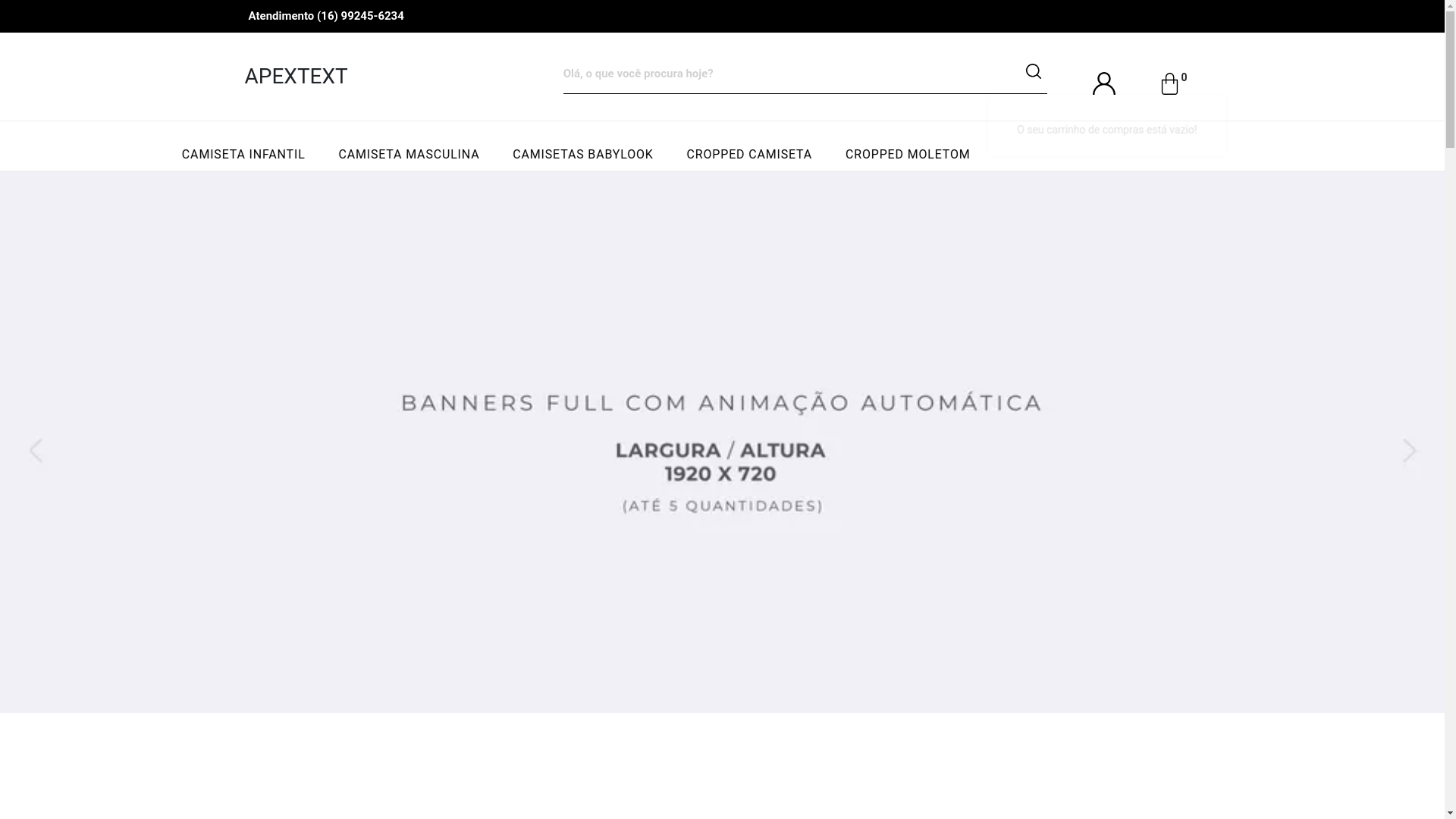 website screenshot of https://apextextil.com.br/