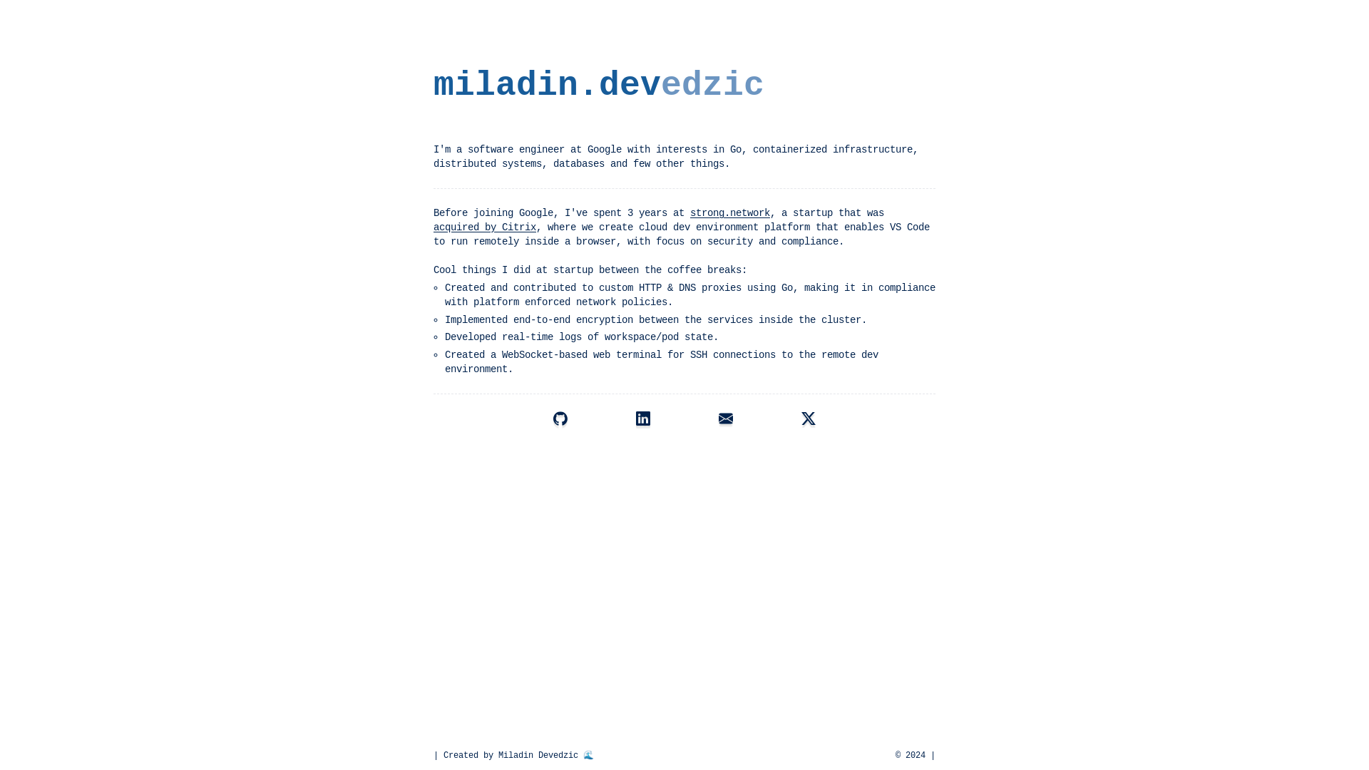 website screenshot of https://miladin-dev-7z7.pages.dev/