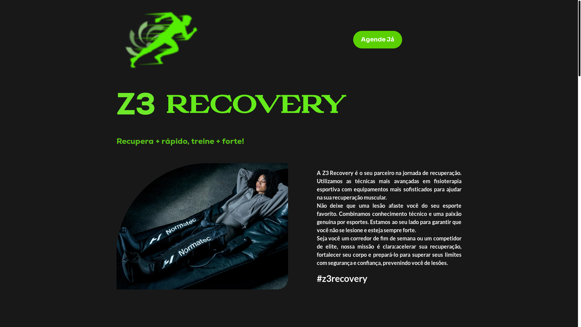 website screenshot of https://z3recovery.com.br/