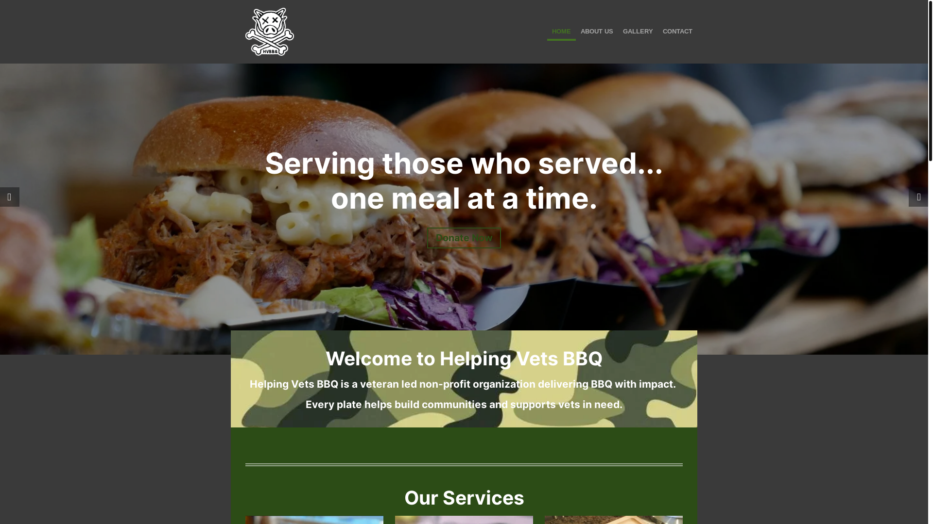 website screenshot of https://helpingvetsbbq.org/
