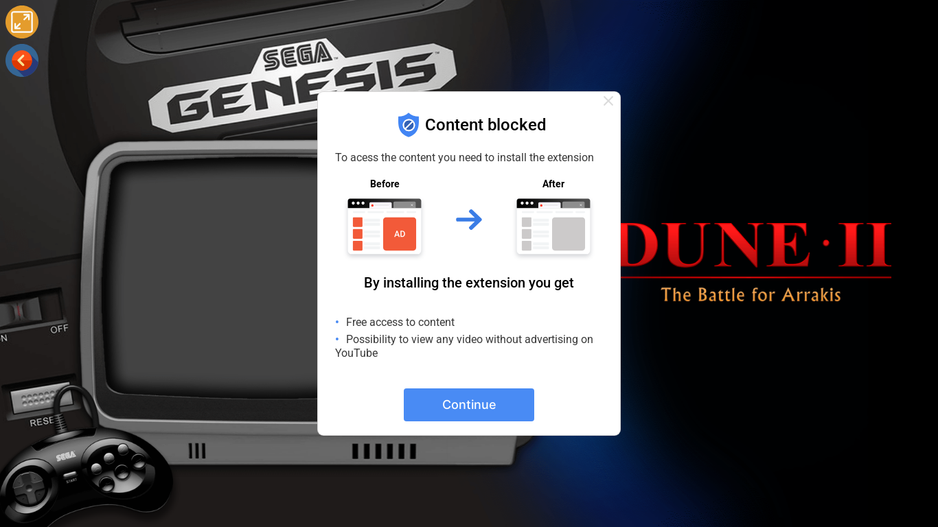 website screenshot of https://www.retrogames.onl/2015/09/dune-ii-sega.html