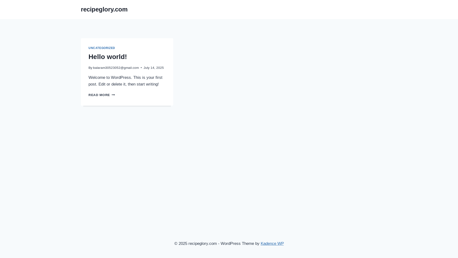 website screenshot of https://recipeglory.com/